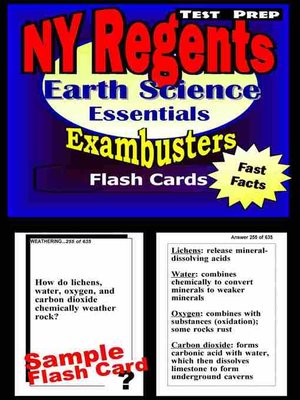 cover image of NY Regents Earth Science Test Prep Review - Exambusters Flashcards